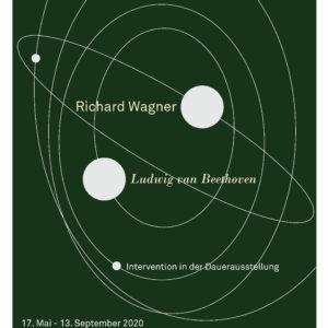 Plakat zur Intervention „Richard Wagner und Ludwig van Beethoven“, 17. Mai bis 13. September 2020