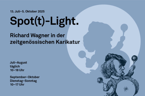 Ausstellungsmotiv zur Sonderasstellung "Spot(t)-Light. Richard Wagner in der zeitgenössischen Karikatur