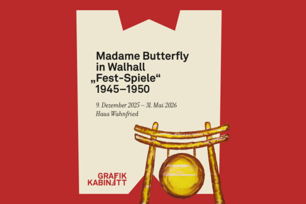 Plakat zur Ausstellung madame Butterfly in walhall "fest-Spiele" 1945-1950