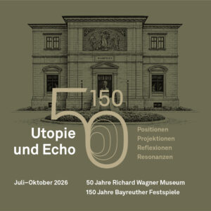 Hauptmotiv für die diesjährigen Veransatltungen untewr dem Titel 50/ 150 Utopie und Echo | Positionen – Projektionen – Reflexionen – Resonanzen