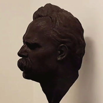 Foto: Büste Friedrich Nietzsches in der Dauerausstellung in Haus Wahnfried