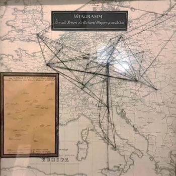 Foto: Historische Karten mit Wagners Lebensstationen und Reisen